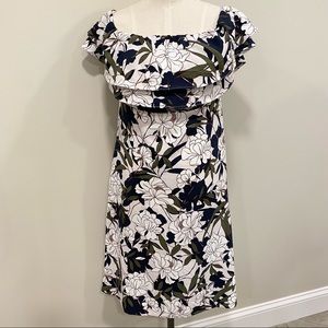 BANANA REPUBLIC Off the Shoulder Floral Dress Size 6